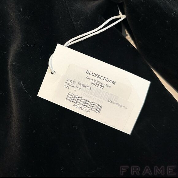 FRAME **NWT** Velvet Classic Blazer in Noir Black - Picture 10 of 11